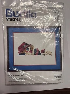 Bucilla Stitchery Kit 14” x 18” Clown in Repose Vintage 1980s 100% Wool New - Picture 1 of 5