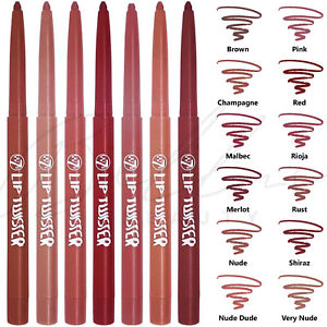 W7 Lip Twister Lip Liner Retractable Pencil Twist Up Crayon Brown Nude Pink Red