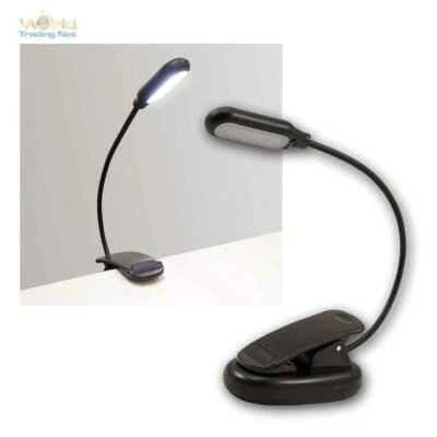 LED Klemmleuchte dimmbar USB Akku Leselampe Schreibtisch Büro Leuchte Tischlampe - Bild 1 von 4