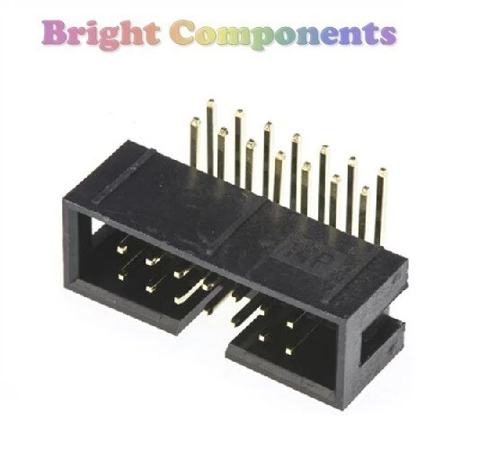 5 Pack - 14 Way IDC Box Header Connector - Right Angle - 2.54mm - UK Seller - Image 1 of 1