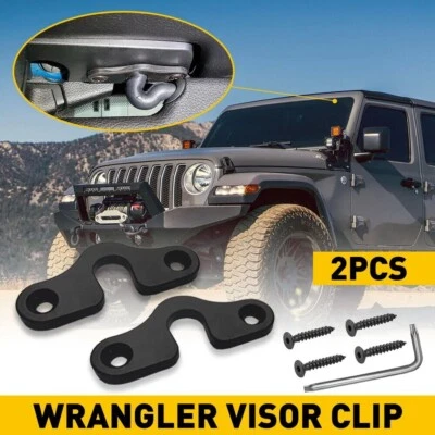 Sun Visor Repair Mounting Kit Clips For Jeep Wrangler JK JL 2018-2022 Gladiator - Image 1 of 4