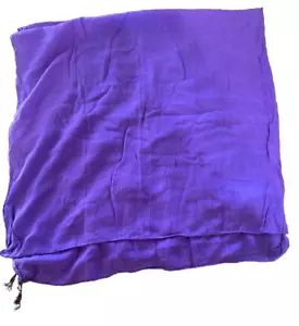 Sciarpa scialle quadrata viola tinta unita vintage Lg oversize con nappe a campana angolari India Boho - Foto 1 di 3