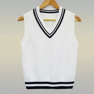 Men Vest Waistcoat Gilet Knitted Sleeveless Tank Top Sweater Jumper Loose V Neck - Picture 1 of 14