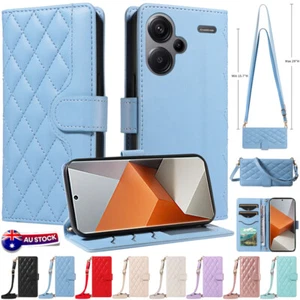 Strap Leather Wallet Card Case Cover For Xiaomi 15 14T Redmi Note 13 Pro Plus 5G - Picture 1 of 116