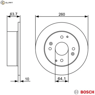 2x BRAKE DISC 0 986 479 504 FOR HONDA ACCORD/VI/Hatchback/Mk/VII F18B2 1.9L 4cyl - Image 1 of 4