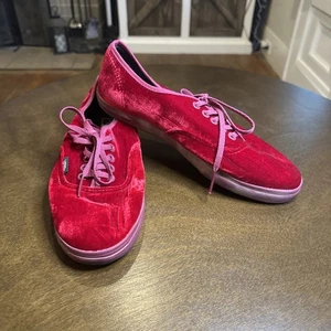 Vans Velvet Lo Pro Zapatillas Rojo/Rojo Hombre’s Talla 7.5 Mujer’s Talla 9 #TB9C - Imagen 1 de 15