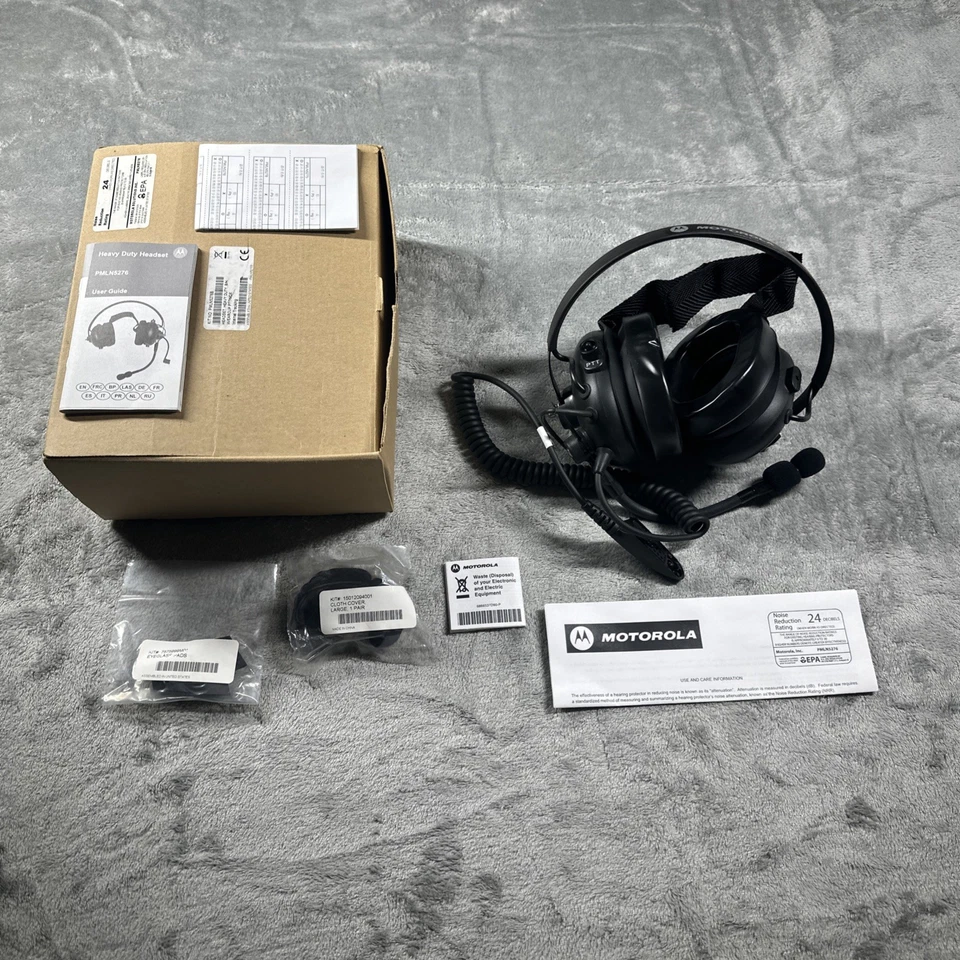 Motorola PMLN5276B Heavy Duty Headset with Noise-Cancelling Boom Microphone - Image 1 of 4