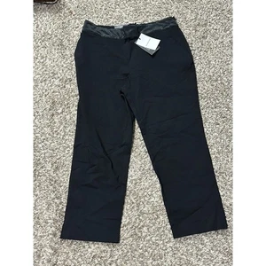 Women's Size 14W Who What Wear Cropped High Rise Stretch Black - Picture 1 of 3