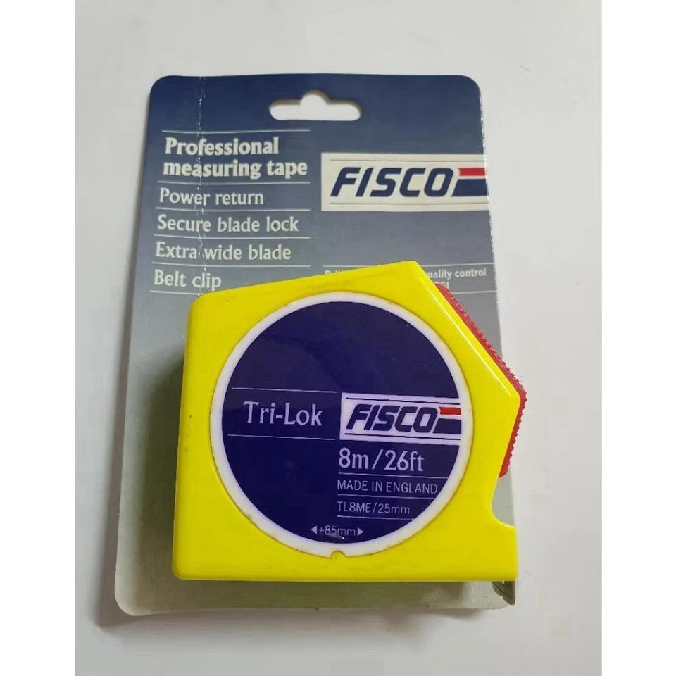 Vintage Fisco 8m/26ft profesional measuring tape - Made in England - Image 1 of 3