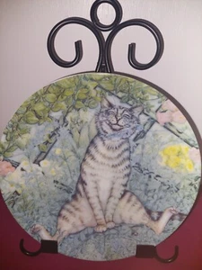 Zoe's Cat Zoe Stokes The Sniffer Plate American Artists - Picture 1 of 2
