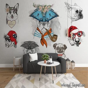 Fotomural no tejido papel pintado murales pintura al óleo con motivo de cachorro mango de animales 3471 - Imagen 1 de 5