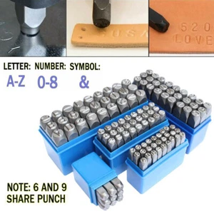 Letter Number Punch Set Metal Wood Leather Steel Stamps 0-9 and / or A-Z,& - Picture 1 of 18
