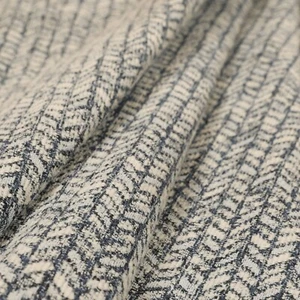 Small Chevron Arrow Pattern In Blue Colour Chenille Jacquard Furniture Fabric - Picture 1 of 5