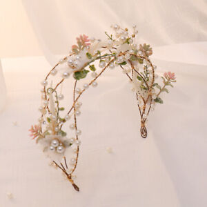 Bridal Wreath Exquisite Pearl Bridal Headband Wedding Crown Hair Accessories