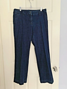 Chico's Platinum Deluca MR Denim Trouser Dark Wash Blue Jeans- Size 2 Reg