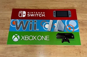 Family Video Rental In Store Display Sign 36” X 7” Nintendo Wii Switch Xbox READ - Picture 1 of 20