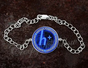 Sterling Silver Bracelet Adjustable Transhumanism Transhuman Posthuman - Picture 1 of 11
