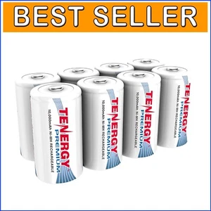 Economical 8-Pack Premium D Rechargeable Batteries - 1,200 Times Use Guaranteed - Picture 1 of 7