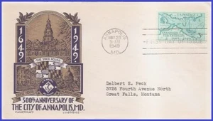 EE. UU. # 984 ADDR CACHET CRAFT 2 FDC Annapolis 300 años - Imagen 1 de 1
