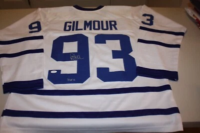 TORONTO MAPLE LEAFS DOUG GILMOUR 93 Sewn Stitched Autographed Custom JERSEY JSA  - Image 1 of 3
