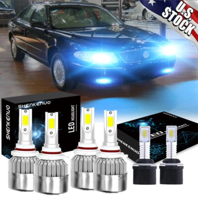 For Buick Century Regal 1997-2005 8000k LED Headlight High Low Fog Light 6 Bulbs - Image 1 of 4