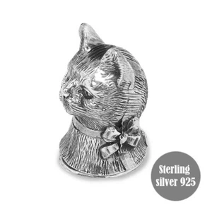KATZE Vesta Schatulle Sammlerstück Vintage Antik Stil massiv Sterling 925 - Bild 1 von 6