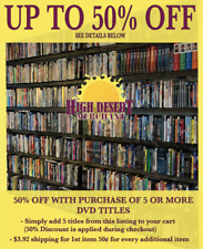 Lot 1 DVD 50% OFF WITH PURCHASE OF 5 OR MORE DVD TITLES + Discounted Shipping