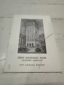 First National Bank Baltimore Maryland 1957 Annual Report - Picture 1 of 12