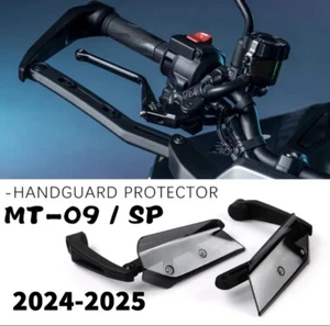 Black Full Set Handguard Shield Hand Guard Yamaha MT-09 / SP 2024-2025 - Picture 1 of 9