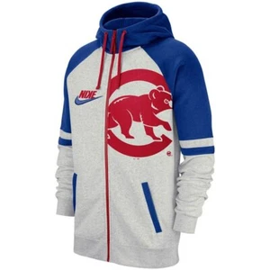 Nike Men's Chicago Cubs Nike Heathered Gray Full-Zip Hoodie SIze S / M - Picture 1 of 4