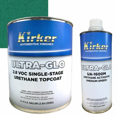Pintura para automóvil Kirker Ultra-Glo de 3/4 galones Brgt verde calipso Met UA-31267 activador mediano Foto 1 de 4