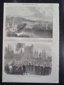 Bonita Francia The Promenade Des Anglais 1866 Ilustrado Londres Noticias - Imagen 1 de 1