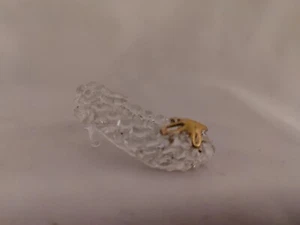 Lovely Gold Tone & Crystal/Glass Miniature Ornament SHOE/SLIPPER - Picture 1 of 5