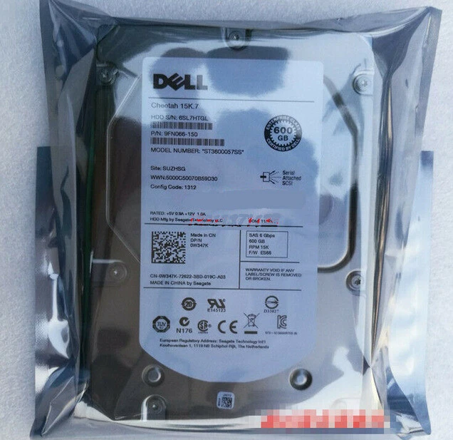 Dell 0W347K W348K ST3600057SS 600GB 15K 3.5 " SAS HDD Hard Drive 9FN066-150 - Image 1 of 4