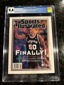 Spurs Sports Illustrated Presents CGC 9.6 Newsstand 1999 David Robinson Admiral - Picture 1 of 3