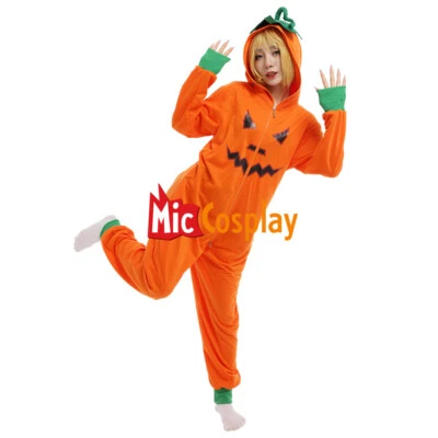 Halloween Calabaza Mujeres Una Pieza Pijama Prendas para dormir Mono Disfraz Trajes  Foto 1 de 4