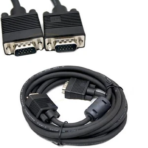 10 pieds 15 broches moniteur SVGA VGA mâle à mâle cordon câble M/M pour téléviseur PC noir États-Unis - Photo 1/3