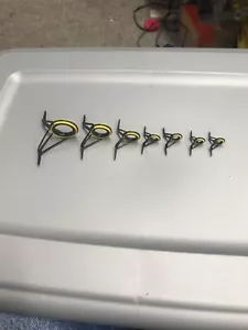 Rod Building Wrapping Fuji SCG double foot guides. Black/yellow. - Picture 1 of 2