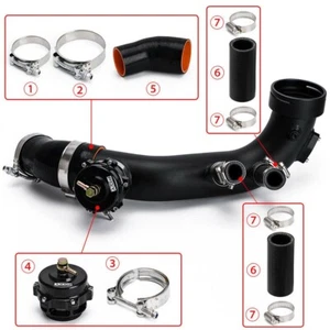 Intake Turbo Charge Pipe Kit w/50mm BOV For BMW N54 E88 E90 E92 335i 135i 335xi - Picture 1 of 5