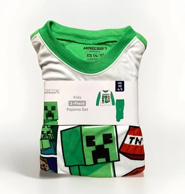 NUEVO Conjunto de pijama y top manga larga Minecraft 2 piezas talla XS (4/5) Foto 1 de 4