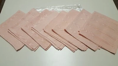 SET OF 8 PEACH LINEN NAPKINS DINING/ENTERTAINING EACH MEASURES 18.5X17.5 INCHES - Image 1 of 2
