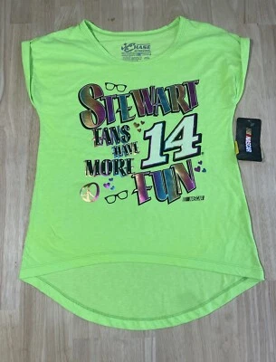Camiseta baja alta LG Tony Stewart #14 NASCAR Stewart para jóvenes que los fanáticos se diviertan más niñas Foto 1 de 4