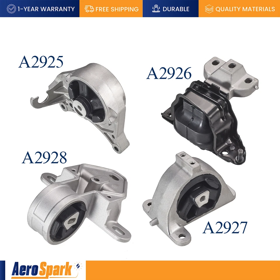 4PC Engine Motor & Trans Mount for 2001-2006 Chrysler Town & Country V6 3.3L - Image 1 of 4