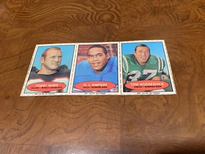 1971 Bazooka Bubble Gum OJ Simpson Uncut Sheet - Image 1 of 2