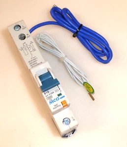 MCG 2P1030SM10B 10A 30mA 10kA RCBO B Curve Type AC Single Module Din Rail Mount - Picture 1 of 8
