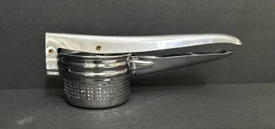 Prensa trituradora de patatas de acero inoxidable resistente cesta coladora cocina Foto 1 de 4