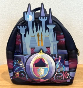 DISNEY LOUNGEFLY CINDERELLA CASTLE COLLECTION SERIES MINI BACKPACK - Picture 1 of 13