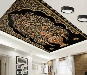 3D Vase Art Petals NA1524 Ceiling WallPaper Murals Wall Print Decal AJ US Fay - Picture 1 of 6