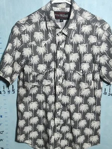 R&R Cowboy Palm Tree Short Sleeve Shirt Size Medium - Picture 1 of 10