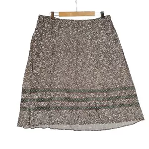 J. Jill Skirt Women's XL Multicolor Paisley Floral Knee Length Pull-on NWT - Picture 1 of 10